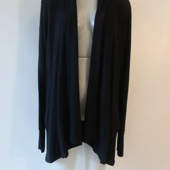 Womens Athleta Black Open Sweater Cardigan L - Picture 2 of 7
